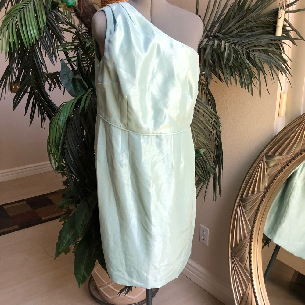 >NWOT RSVP Single Shoulder Mint Dress